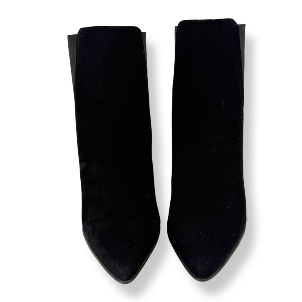 Brand new ANTONIO DE FARIA Portugal black suede pointed toe Chelsea heeled boots - Picture 15 of 16